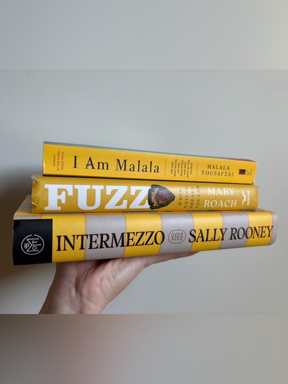 Yellow Book Bundle! Bundle of 3 books by Rooney, Roach, and Yousafzai